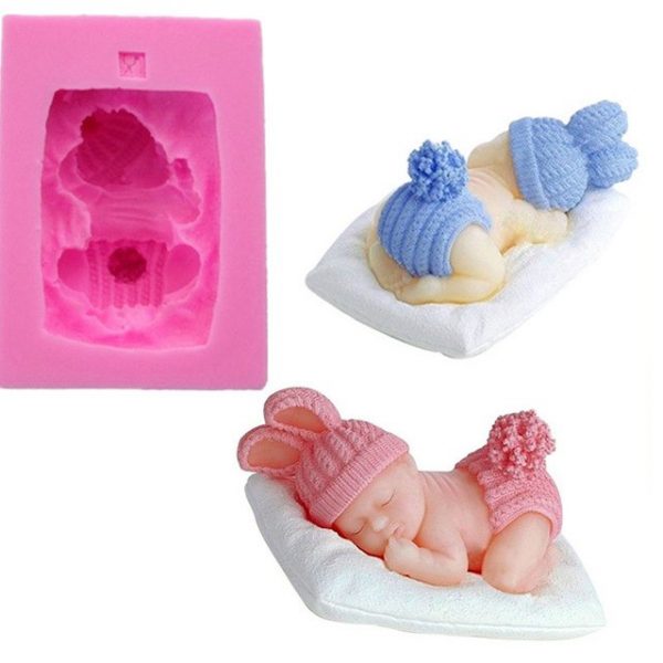 🍼 Molde Silicona Bebé con Ropita