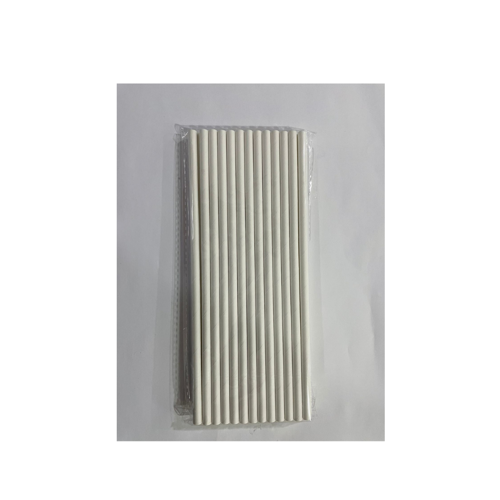 Bombilla de carton color blanco