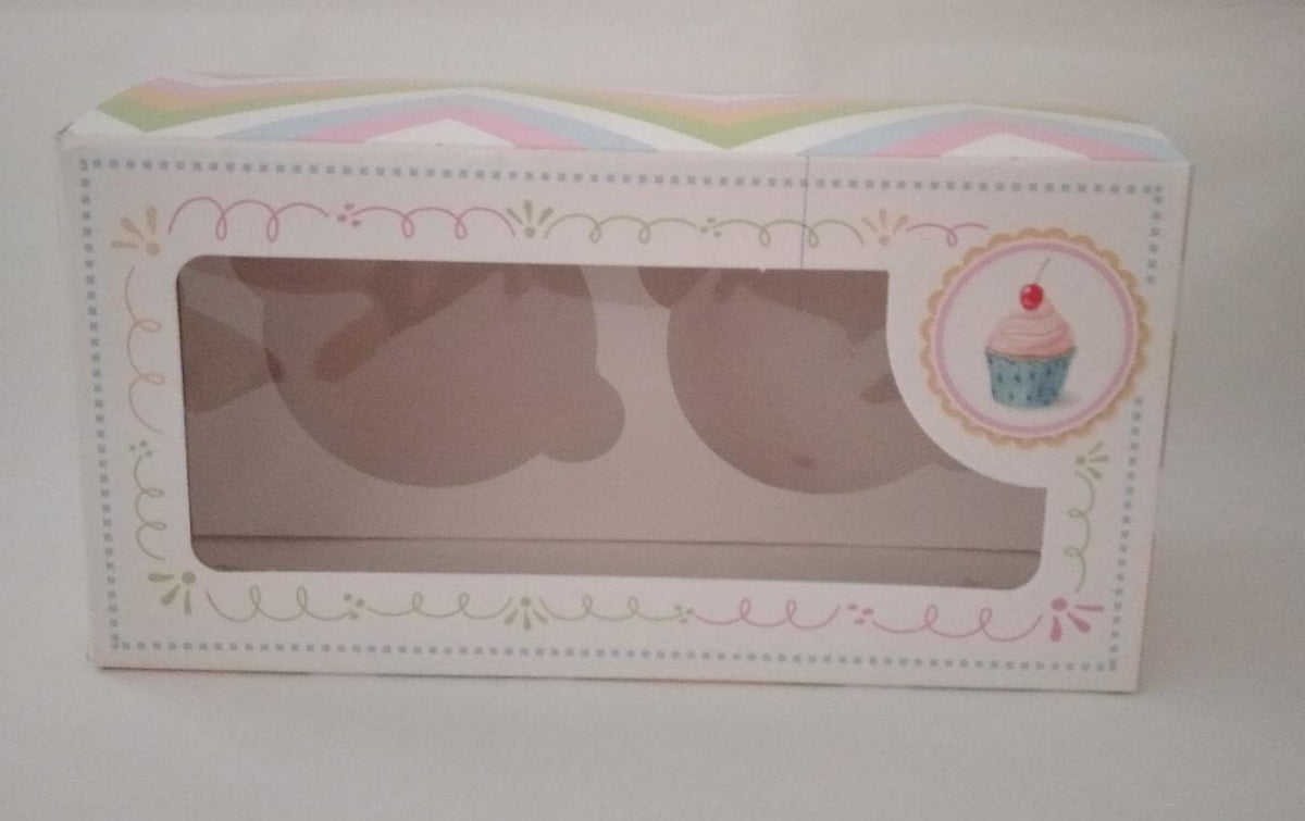 Caja cupcake 2 cavidades diseño