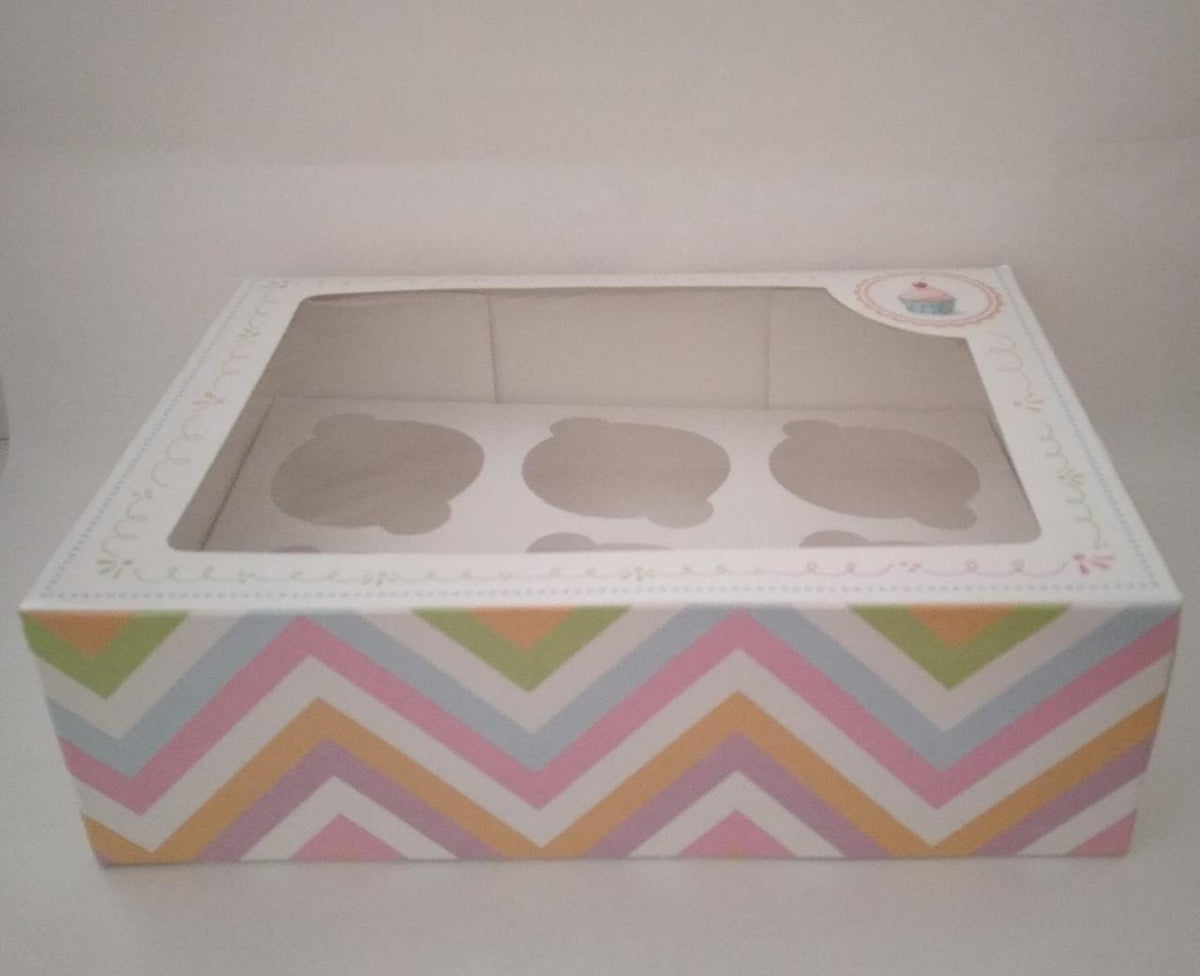 Caja cupcake 6 cavidades diseño