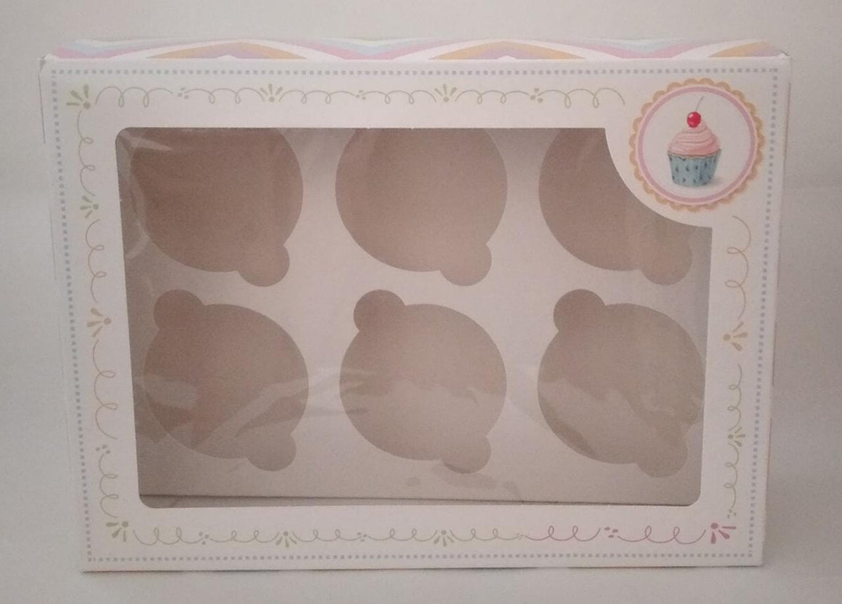 Caja cupcake 6 cavidades diseño