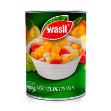 Cocktail de frutas wasil 560 gr.