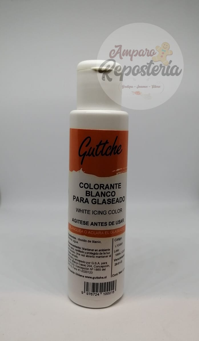 Colorante Blanco Para Glaseado Guttche 60 ml