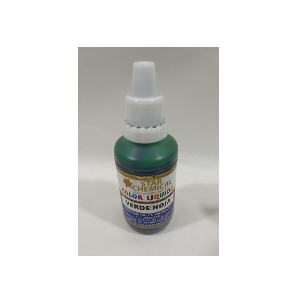 Colorante liquido Verde hoja para aerografo 30 ml star chemical
