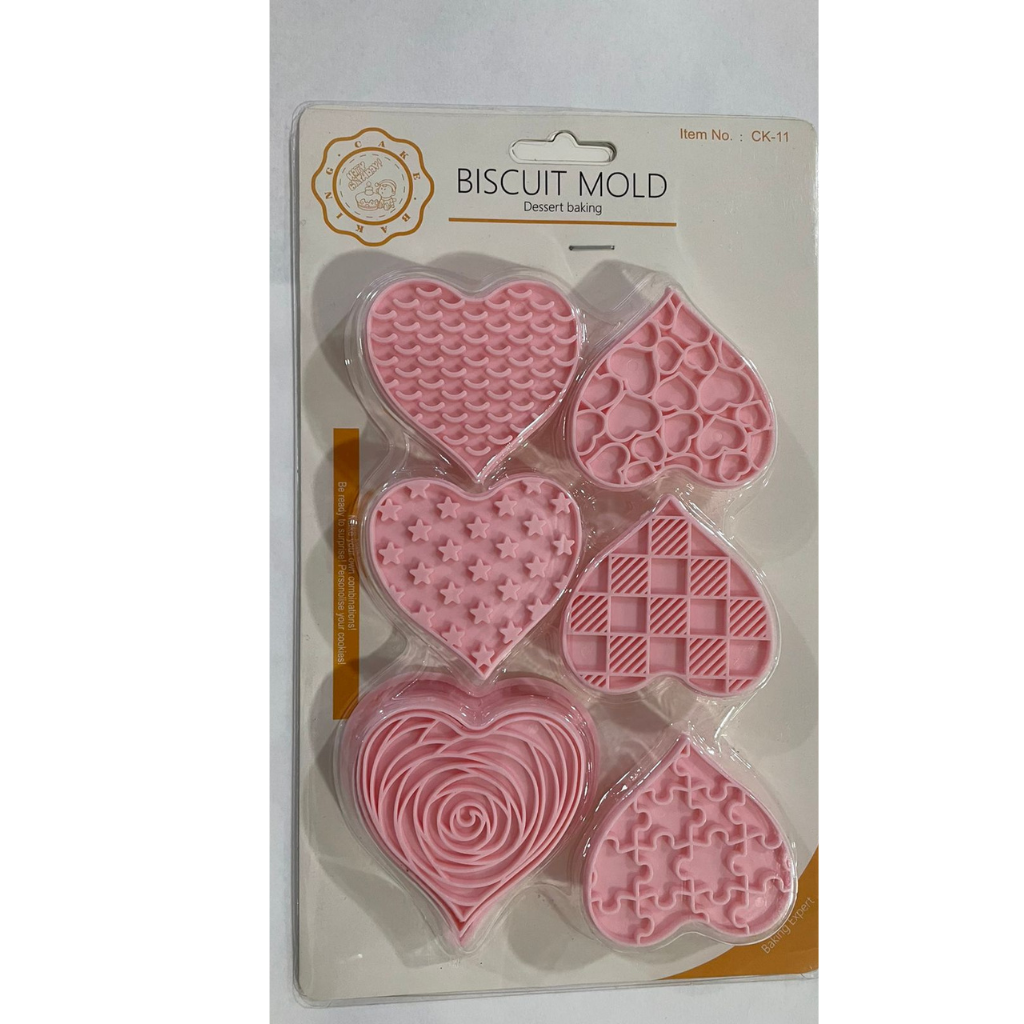 Cortador de Galletas Set Diseño Corazon 6 Piezas