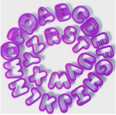 Cortador alfabeto 26 piezas