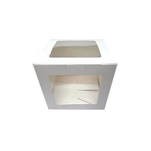 Caja torta carton con visor 25 cm