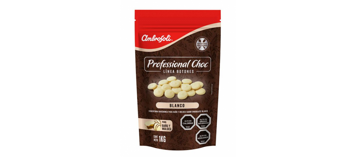Cobertura Botones Chocolate Blanco 1kg Ambrosoli