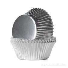 Capsulas cupcakes plateada