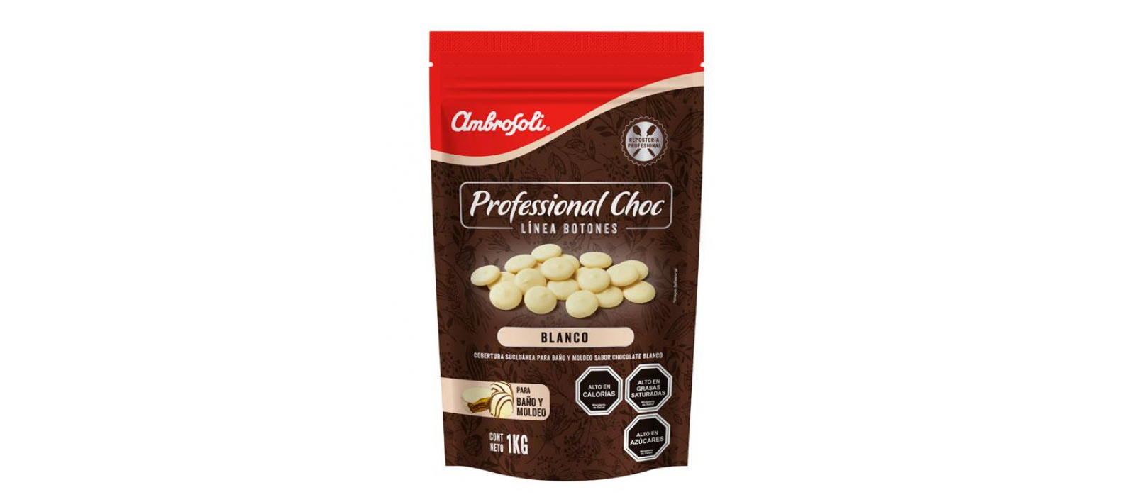 Cobertura Botones Chocolate Blanco 1kg Ambrosoli