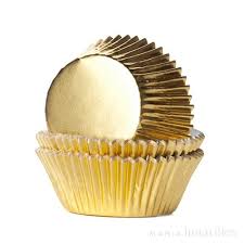 Capsulas cupcakes dorado