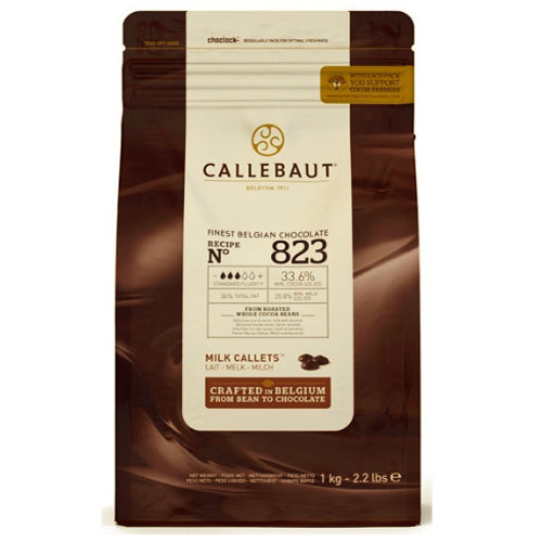 Chocolate leche 823 callebaut 33.6% cacao 1 kg
