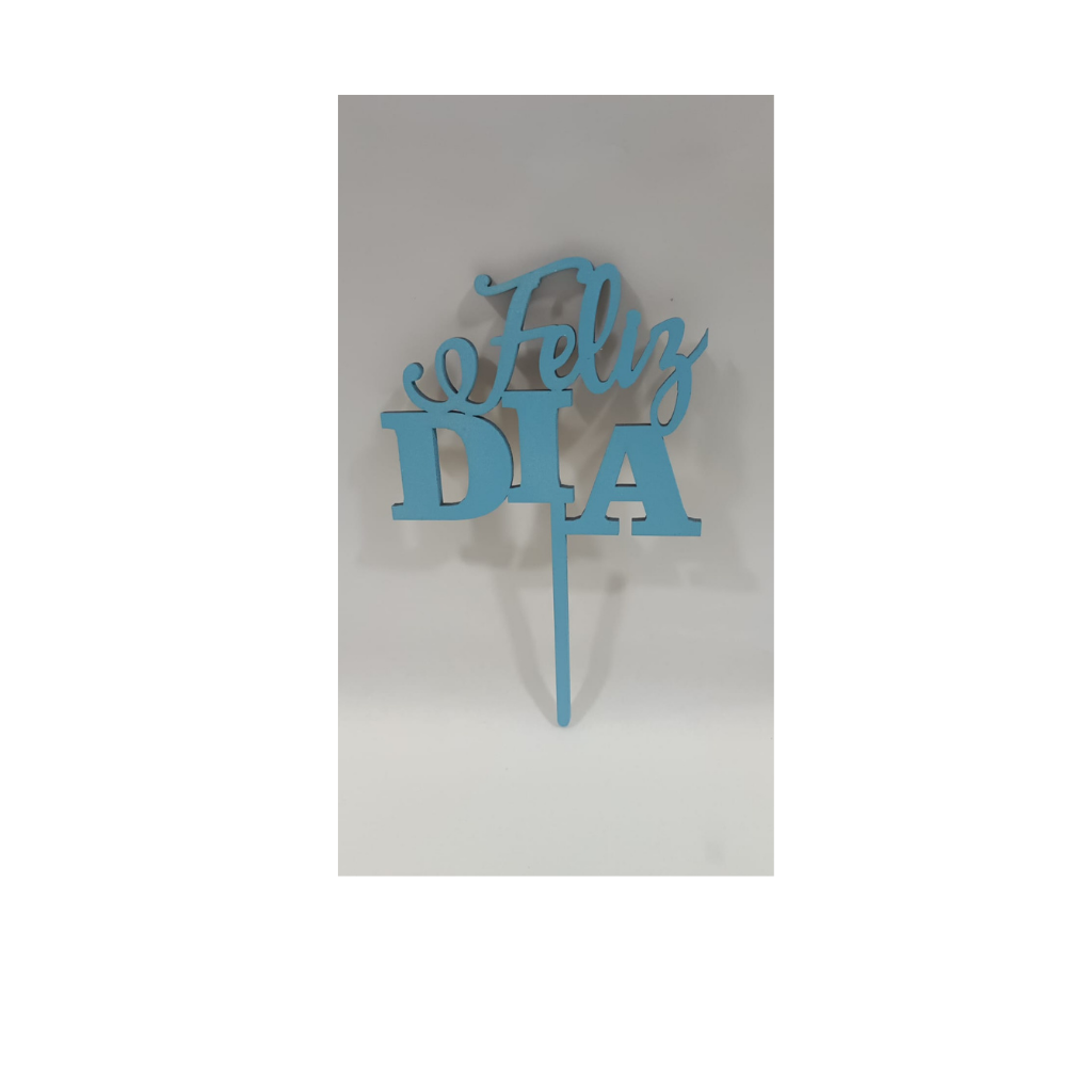 Cake topper feliz dia celeste mdf