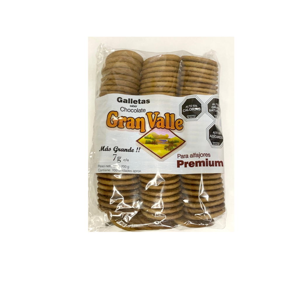 Galleta de Alfajor chocolate Gran Valle 100 unidades