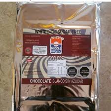 Chocolate blanco sin azucar 1 kg middle of the world