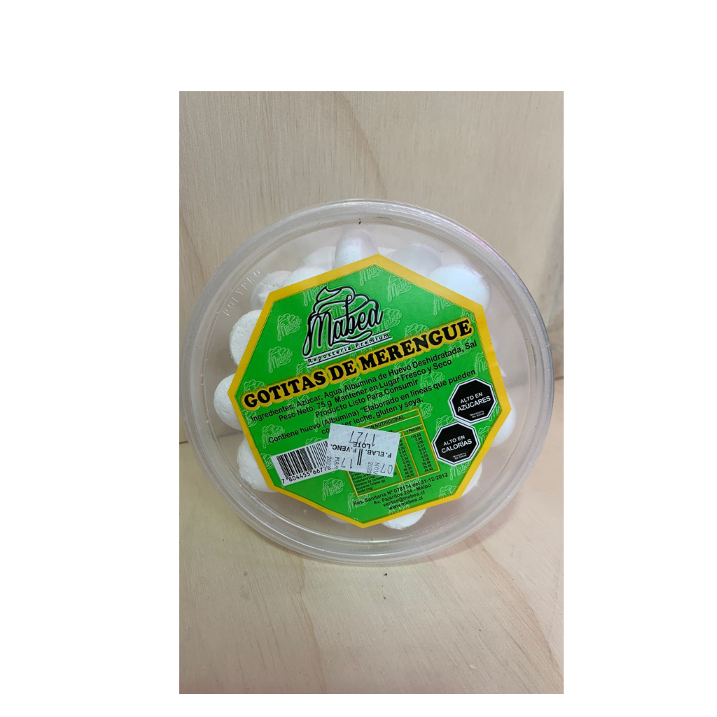 Merengue gotitas 75 gr. Mabea