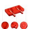 Molde silicona para helado corazon