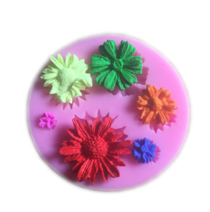 Molde silicona flor
