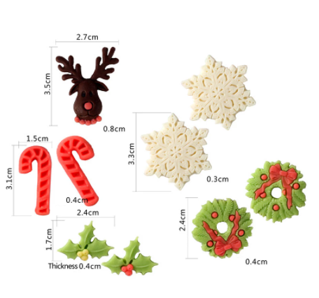 Molde silicona decoraciones navidad