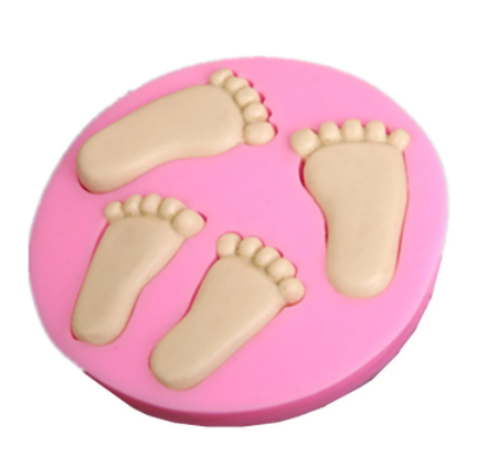 Molde fondant Baby Shower pies bebe