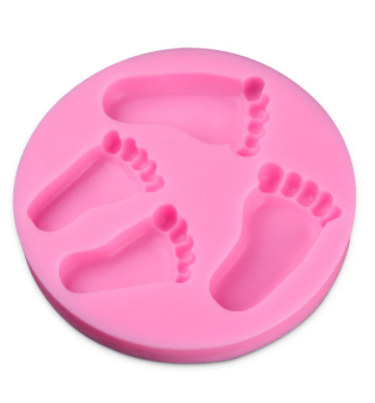 Molde fondant Baby Shower pies bebe