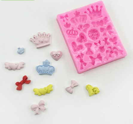 Molde de Silicona Corona y Lazos