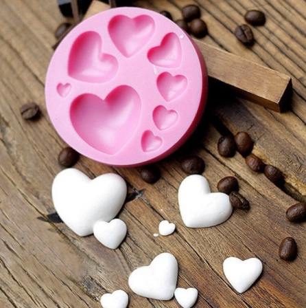 Molde de Silicona Corazones