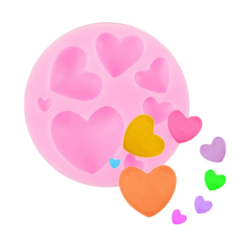 Molde de Silicona Corazones