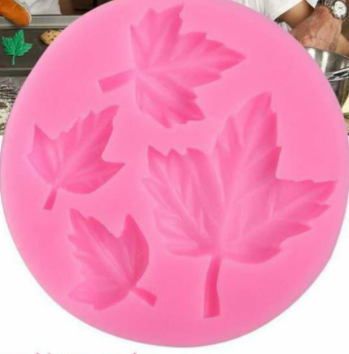 Molde silicona hojas