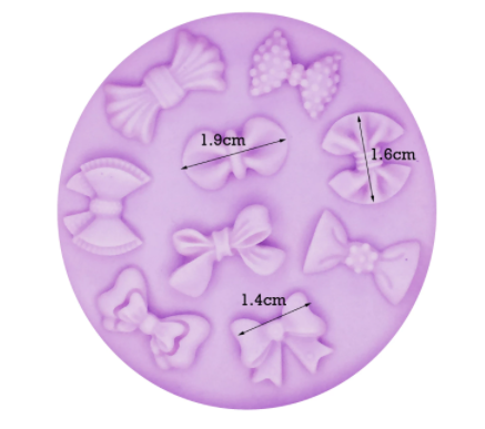 Molde silicona mini lazos