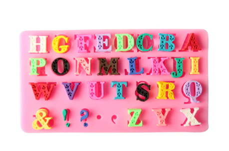Molde silicona abecedario mayusculas