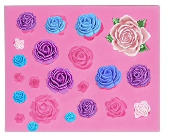 Molde silicona rosas