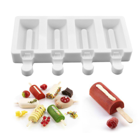 Molde silicona helado 4 cavidades mini