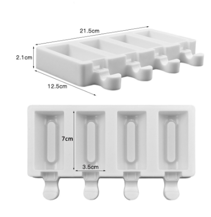 Molde silicona helado 4 cavidades mini