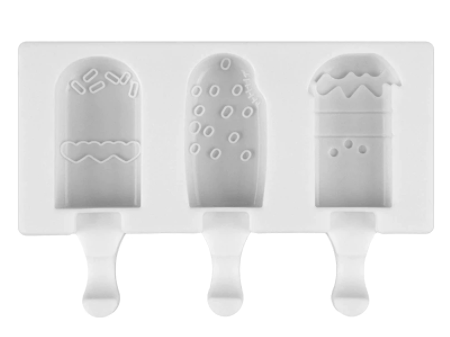 Molde de silicona para helado 3 cavidades