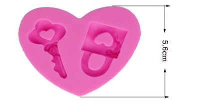 Molde silicona candado y llave