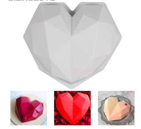 Molde de Silicona Corazon Diamante XL