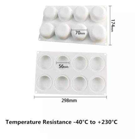 Molde de Silicona Semi esfera 8 cavidades