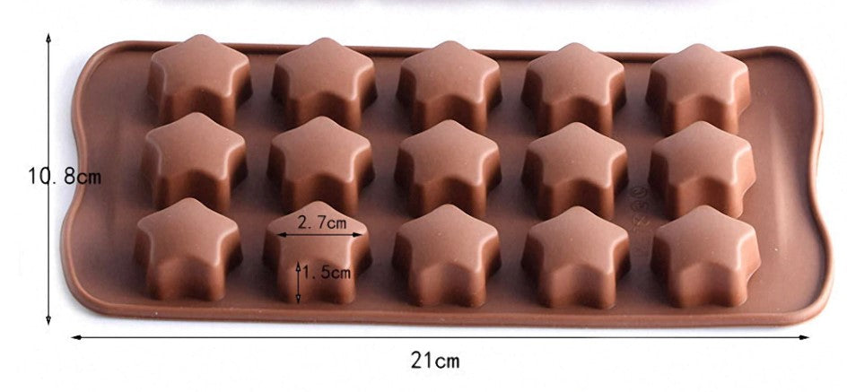 Molde de Silicona Estrella Redondeada – Detalle de Puntitos