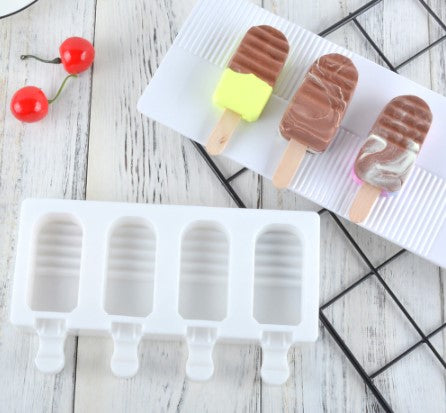 Molde de silicona para helado 4 cavidades