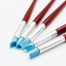 Pinceles silicona para fondant 5 unidades.