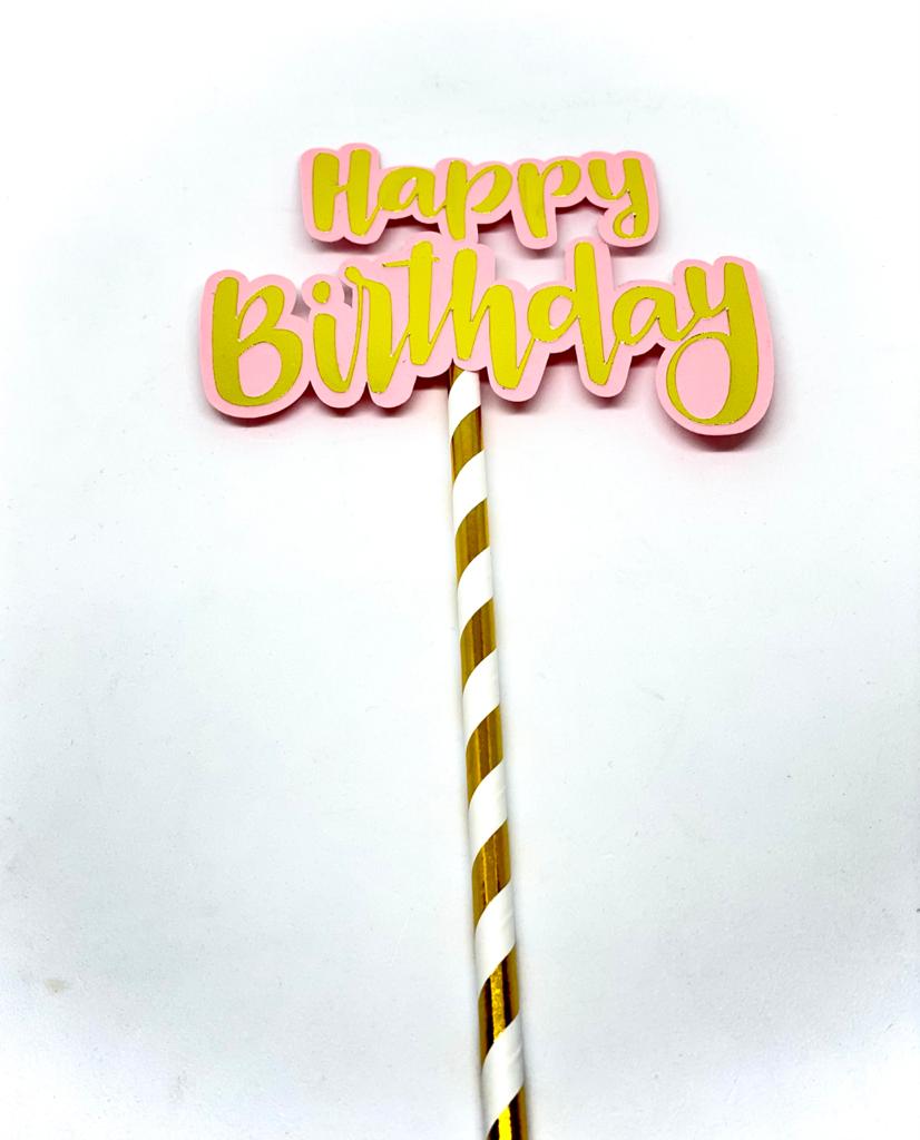Cake topper happy birthday