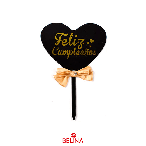 Cake topper acrílico feliz cumpleaños