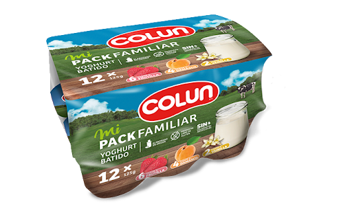 Yoghurt colun surtido pack 12 unidades.